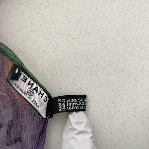 NWOT Chanel long silk scarf. Multi color. - Picture 7 of 10